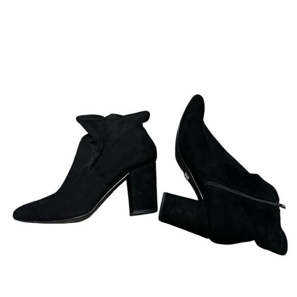 Torrid black zip up square block heel stretch ankle booties size 11 - Picture 10 of 13